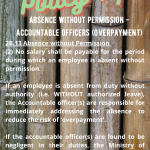 Policy tip of the week - Absence without Permission - Accountable Officers (Overpayment)