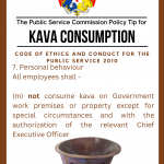 Policy tip of the week - Kava Consumption