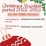 Policy tip of the week - Christmas Vacation period 2022-2023 for the Public Service