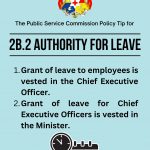 Policy tip of the week - 2B.2 Authority for Leave