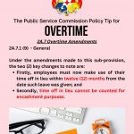 Policy tip of the week - OT Amendments - Time Off in lieu (002)