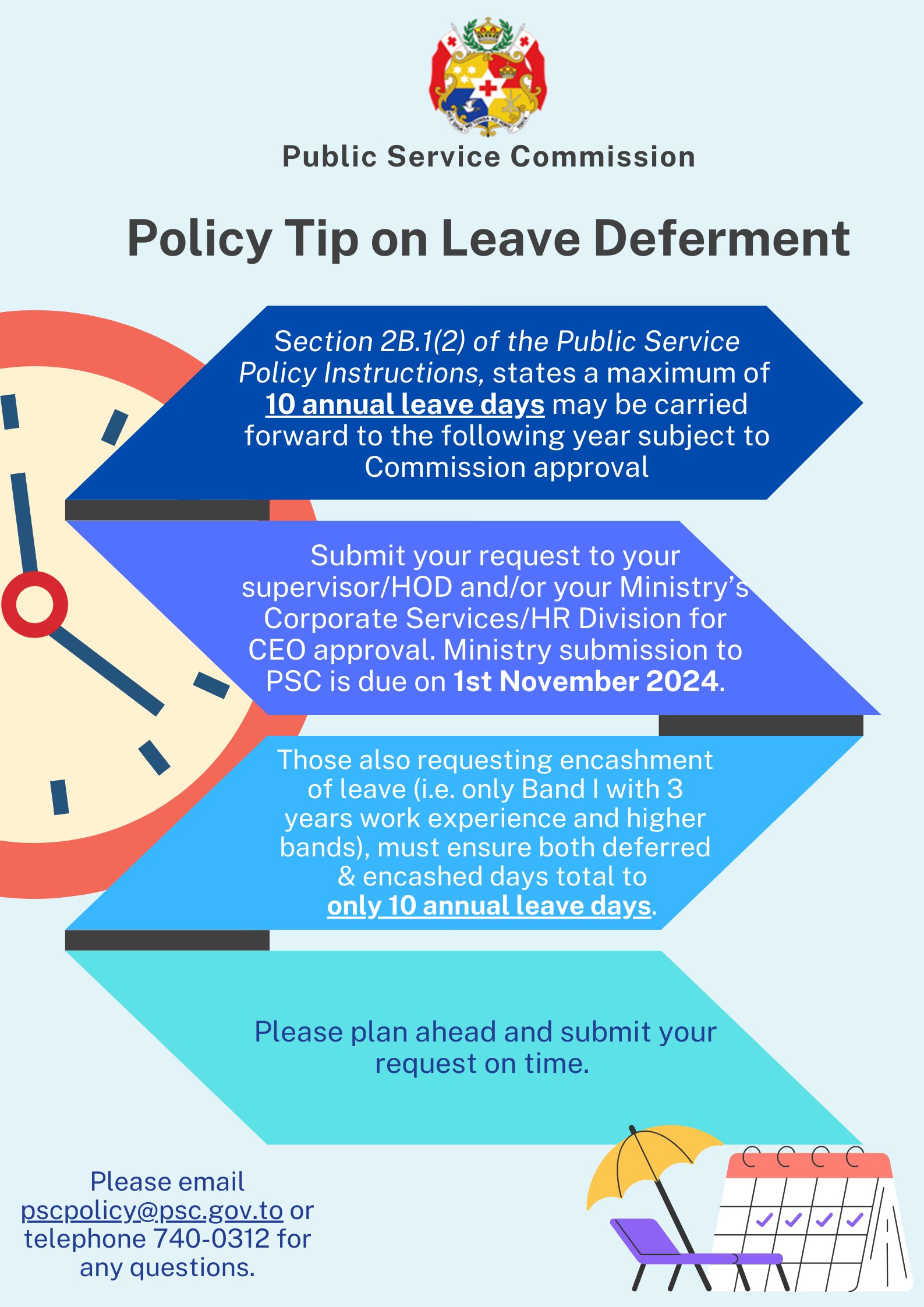 Policy Tip on Leave Deferment