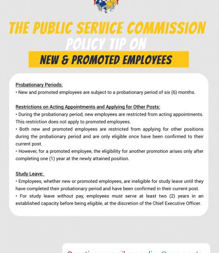 PSC Policy Tip for the Week on New & Promoted Employees