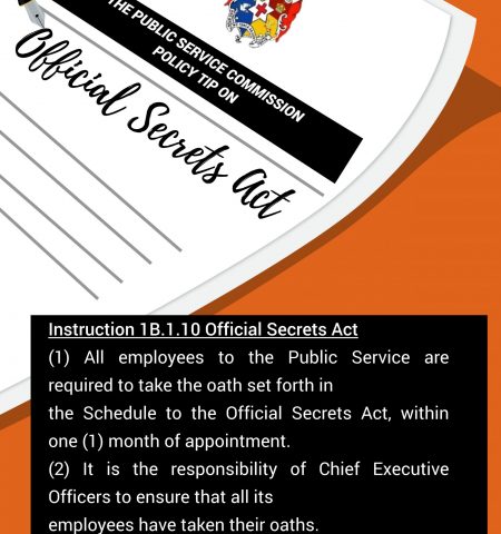 PSC Policy Tip for the Week on Official Secrets Act