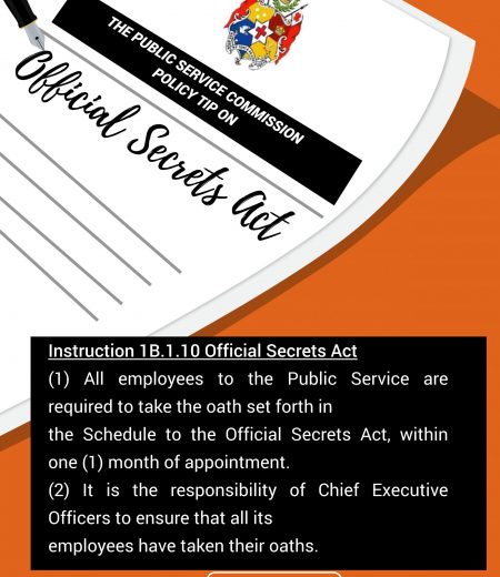 PSC Policy Tip for the Week on Official Secrets Act