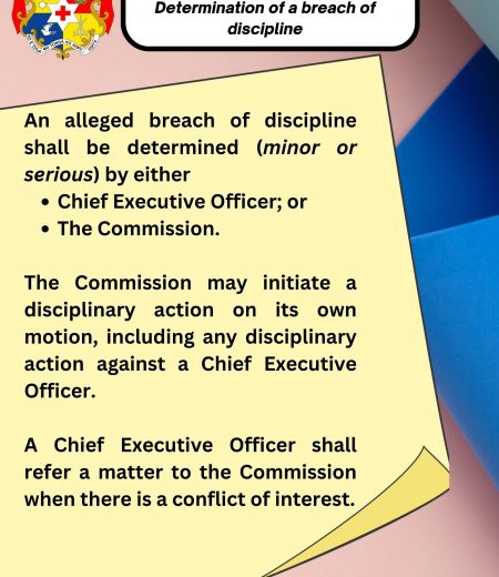 Policy tip for the week - Determination of a breach of discipline