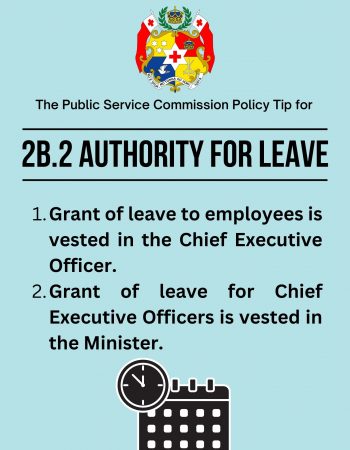 Policy tip of the week - 2B.2 Authority for Leave