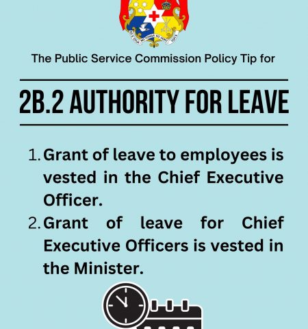 Policy tip of the week - 2B.2 Authority for Leave