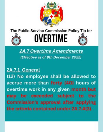 Policy tip of the week - OT Amendments (Effective 9 Dec 2022)