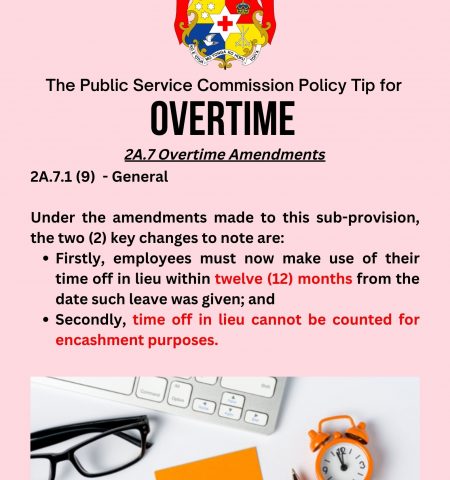 Policy tip of the week - OT Amendments - Time Off in lieu (002)