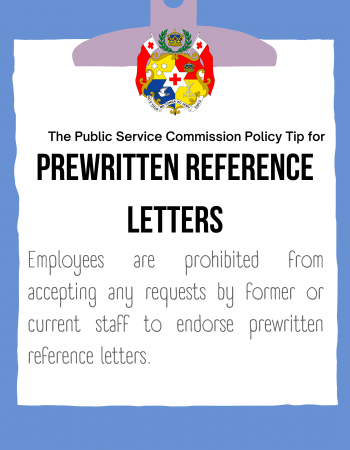 Policy tip of the week - Prewritten Ref. Letters